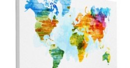 weltkarte-aquarell-bunt-auf-leinwand